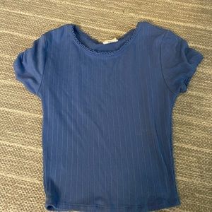 blue crop top